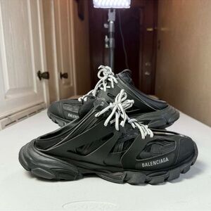 Balenciaga Black Faux Leather Track Mule
Sneakers Sz 46 ... Not true to SZ